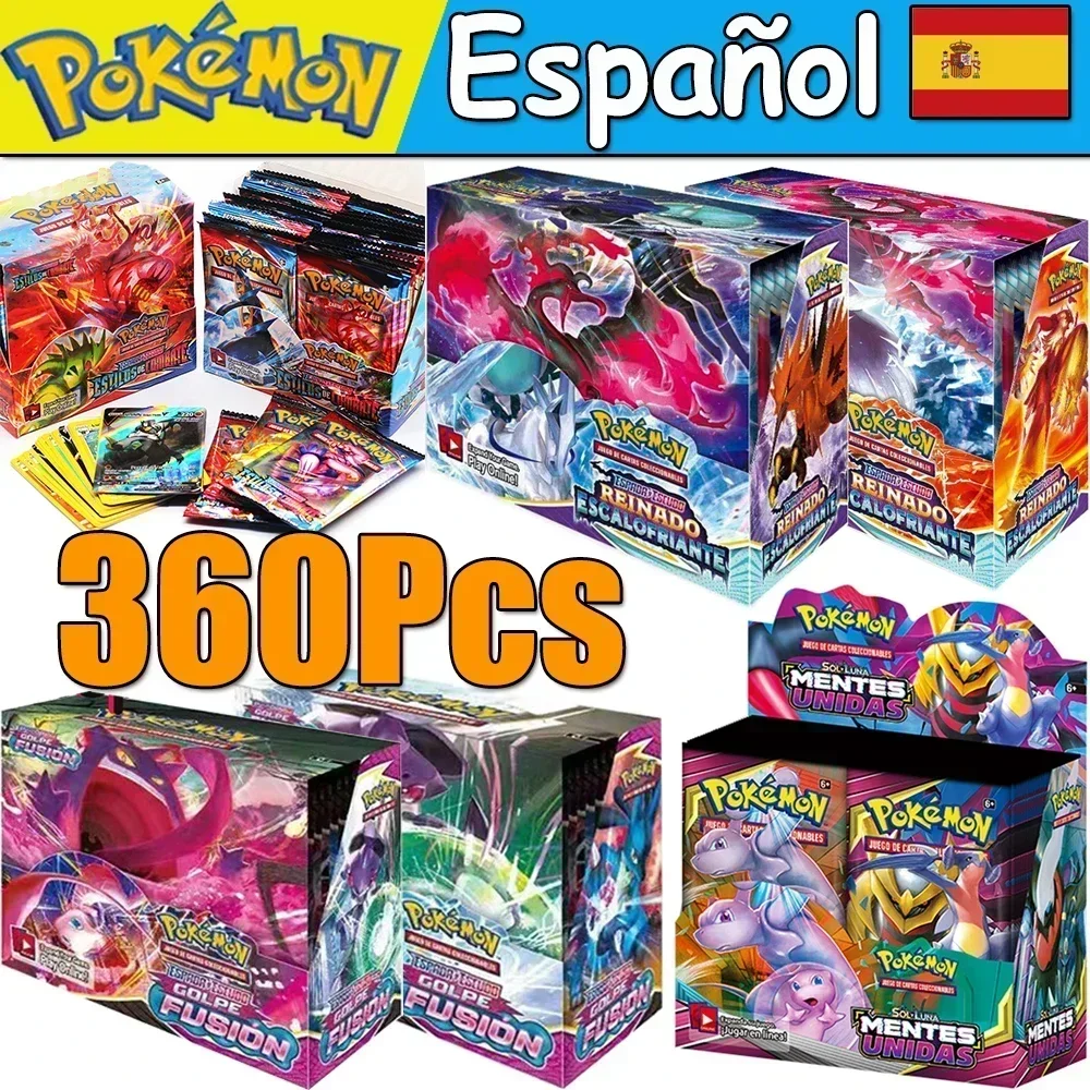 # 360 Uds Español Pokémon TCG: escarlata y violeta Twlilght mascarada Etsncelles evoving skies 151 llamas caja de refuerzo tarjetas de Pokémon