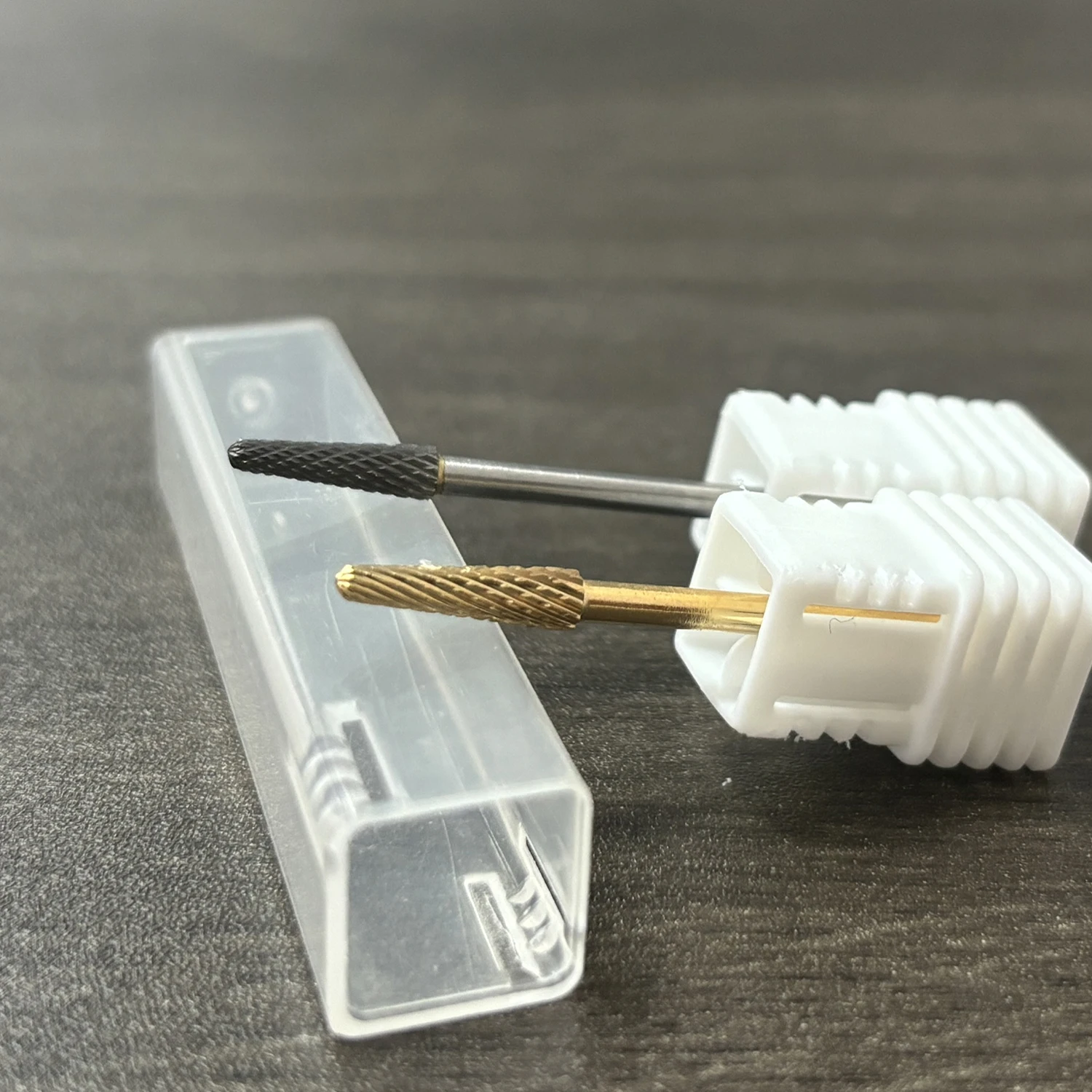 텅스텐 카바이드 네일 드릴 비트 반톱형 네일 팁용 고정밀 텅스텐 네일 버 전기 매니큐어용 1/2개 세트 F-그릿