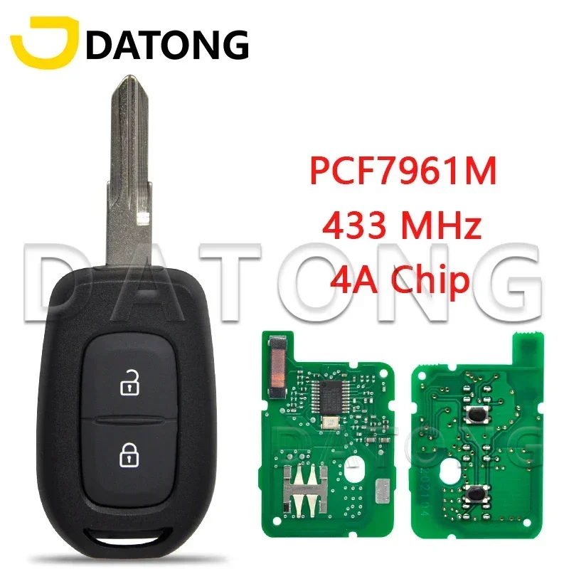 

Автомобильный пульт дистанционного управления Datong World для Renault Sandero Logan лодgy Dokker Dacia Duster 4A 7961 Chip 433Mhz