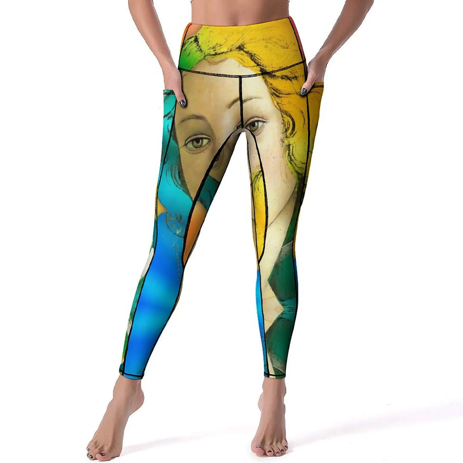 

Sandroed Botticelli Yoga Pants Sexy Birth Of Venus Pop Art Leggings High Waist Fitness Running Leggins Women Stretch Sports Tigh