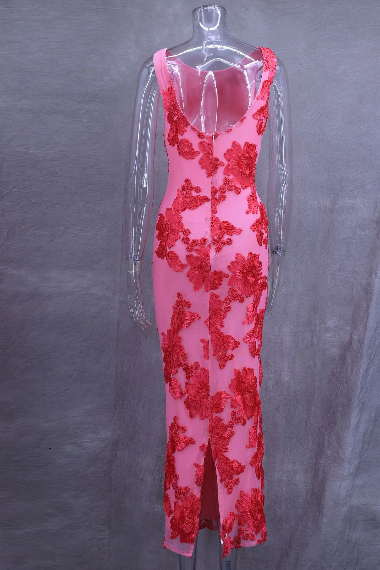 Autumn Printed Female Long Dress Patchwork Sleeveless Slim Elegant Party Dress Contrast Beach Clothes Women's Dress