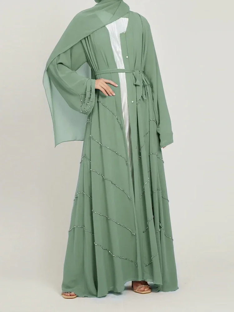 Eid Muslim Women Abaya Morocco Party Dress Abayas Elegant Prayer ...