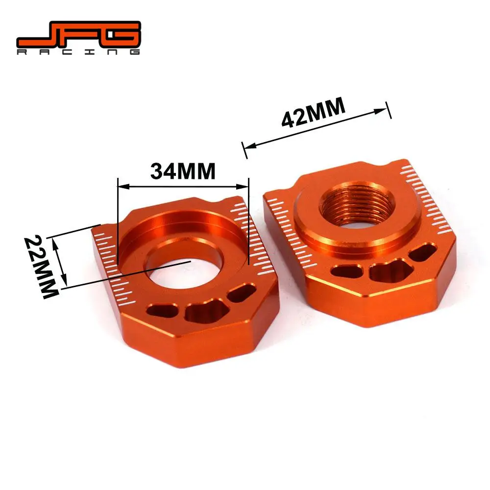 Motorcycle CNC Rear Chain Adjuster Axle Blocks For KTM SX SXF XC XCF EXC EXCF XCW XCFW 85 125 150 200 250 300 350 450 525 530