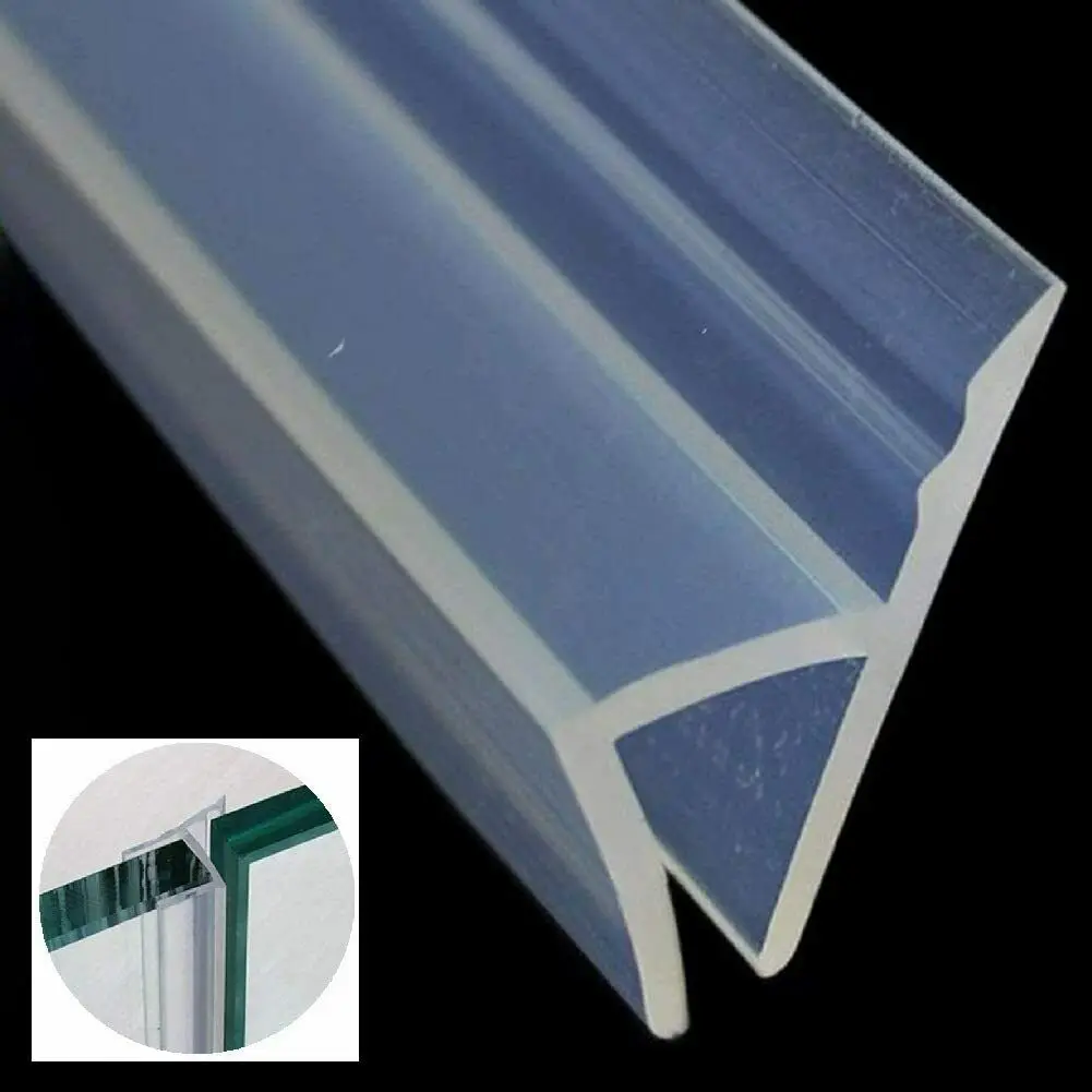Tiras de Vedação de Silicone para Vidro Chuveiro Screen Seal Deslizante Rubber Strip 2m h Forma 612 mm Porta Janela Banheiro Quarto 40