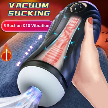 Automatic Sucking Male Masturbation Cup Oral Vagina Adult Suction Vibrator Masturbator Sexy Toys For Men Blowjob Sex Machine 1