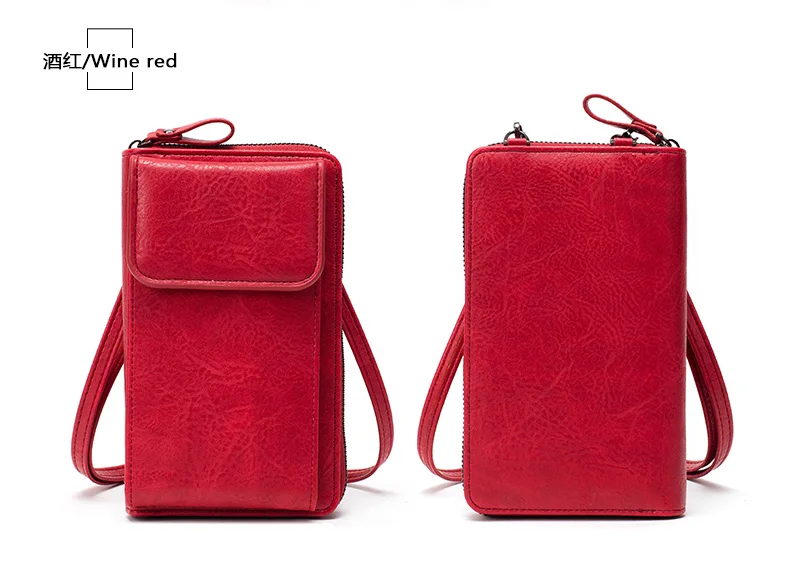MIYIN Multifunktionale Retro-Stil PU-Leder Umhängetasche Modische Einfarbige Handytasche Damen Casual Schultertasche – Detail 13
