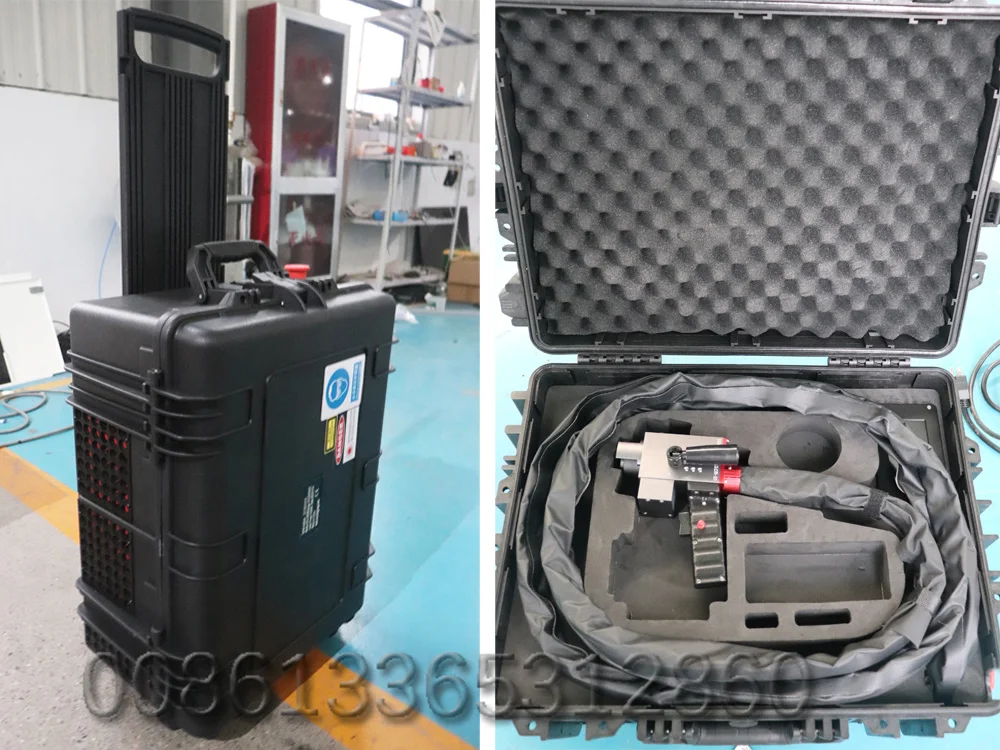 Affordable Factory Sale 100W 300w Suitcase Mini Portable Pulsed Laser Cleaning Machine Rust Removal Painting Oil Cleaner