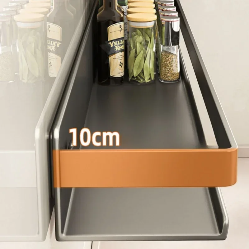 Wall-Mounted Spice Rack Multifunctional Item Shelf Kitchen Tools Kitchen Condiment Storage Rack Seasoning Organizer Shelf cabinet organizer shelves,kitchen storage rack,seasoning divider,spice rack,wall mounted organizer