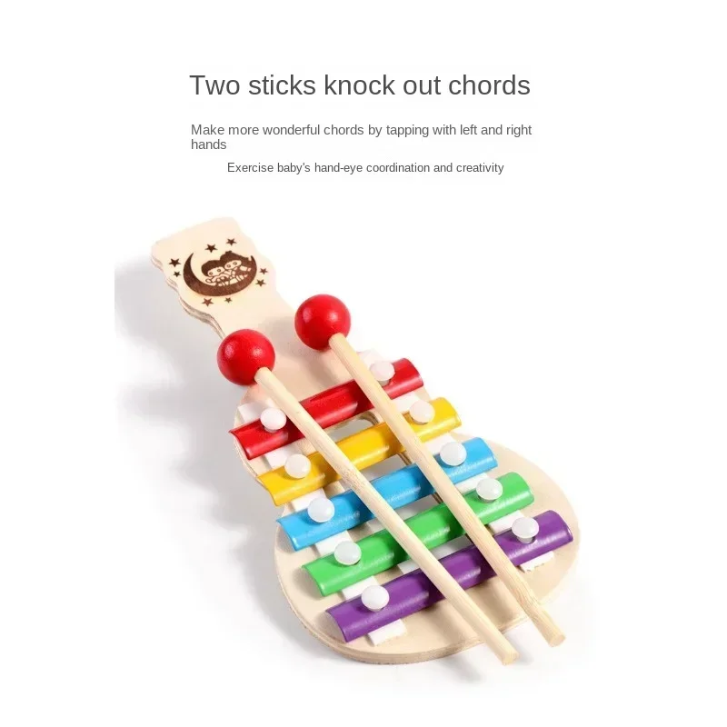 Wooden 4 Tones Multicolor Xylophone Wood Musical Instrument Toys for Baby Kids Wood Musical Instrument Toys Accessories 3