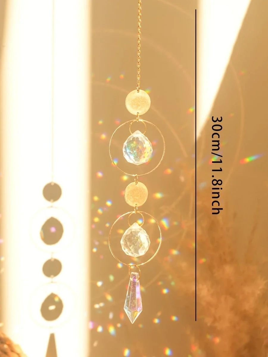 Crystal Sun Catcher Pendant 1pc Rainbow maker suitable for patio garden window home party wedding decoration