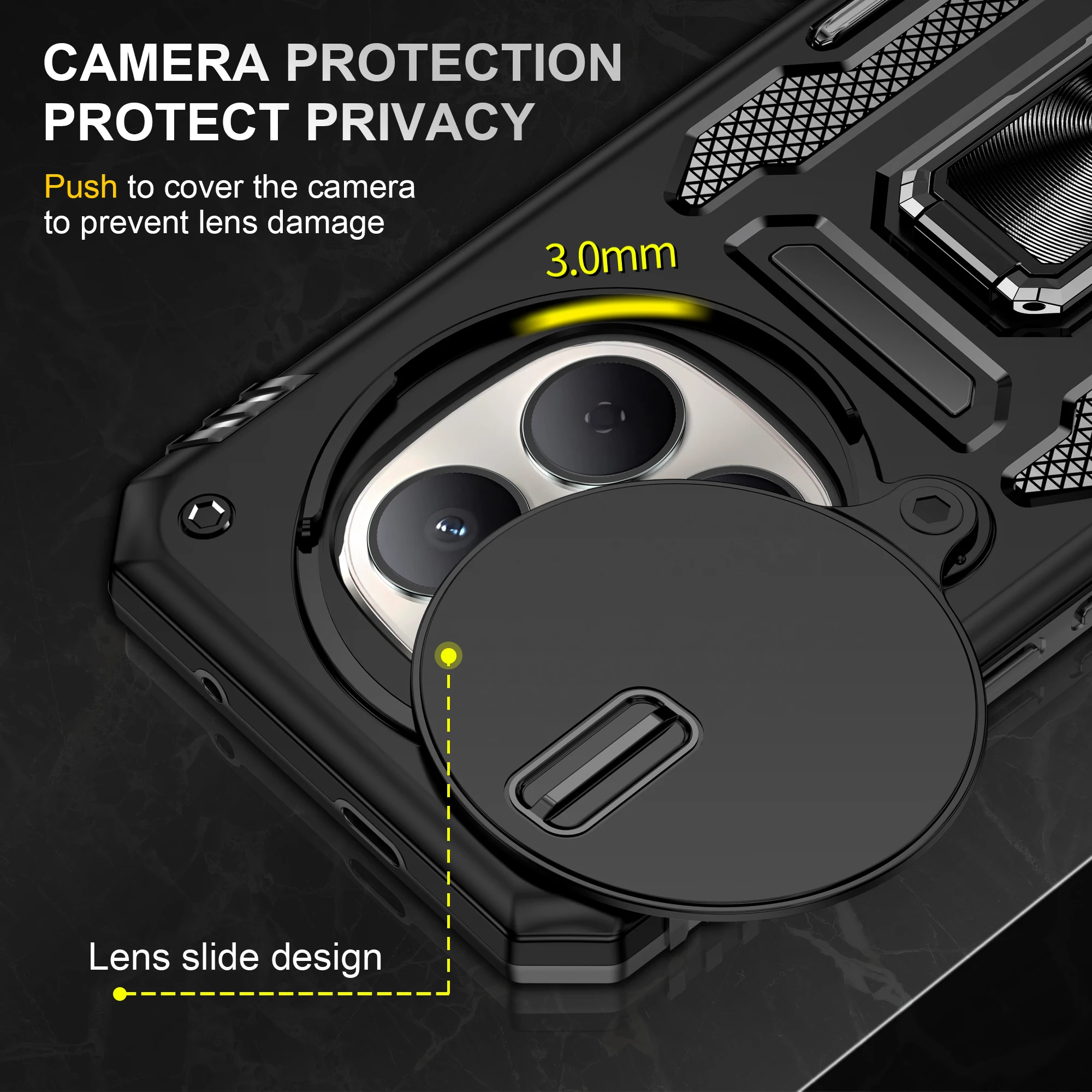 Heavy Duty Case with 360° Kickstand and Camera Protection