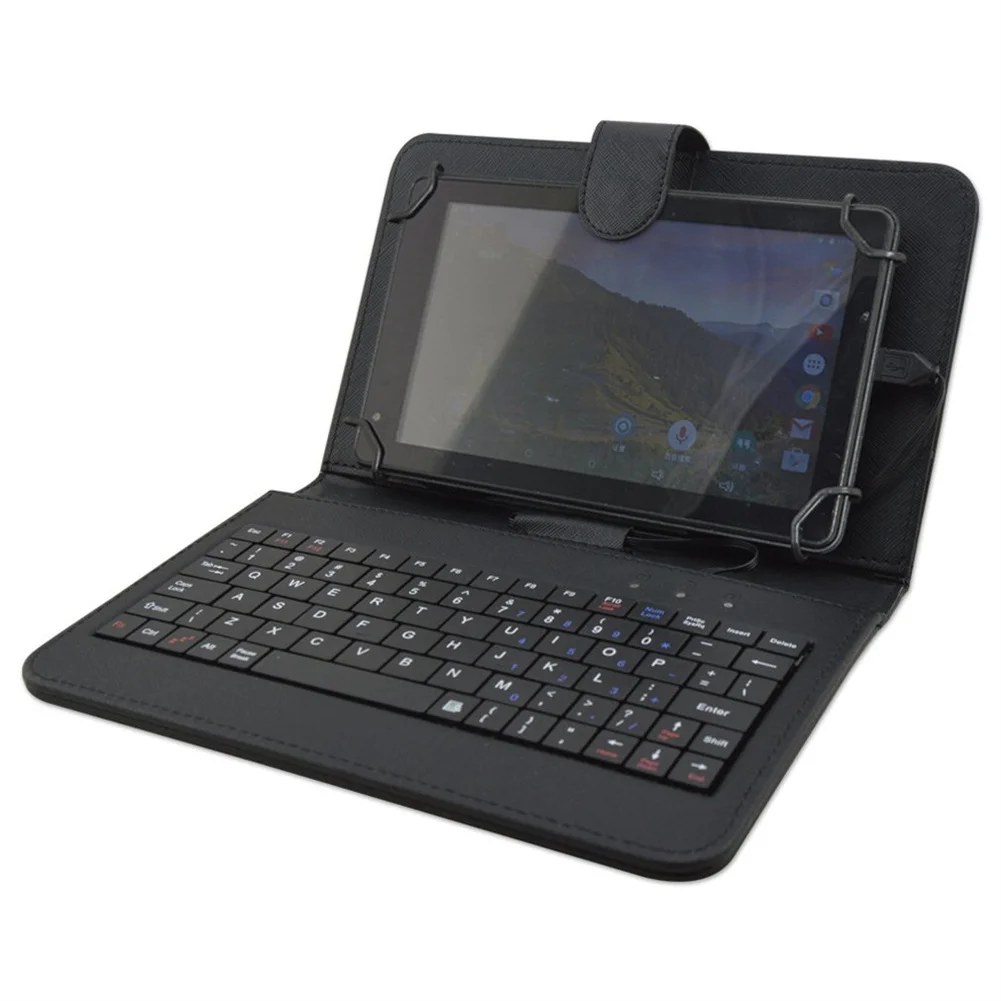 2-in-1 Keyboard With Protective Cover Black, Universal 9in-10.5in Tablet Case With Keyboard For Tablet PC On-the-go Use