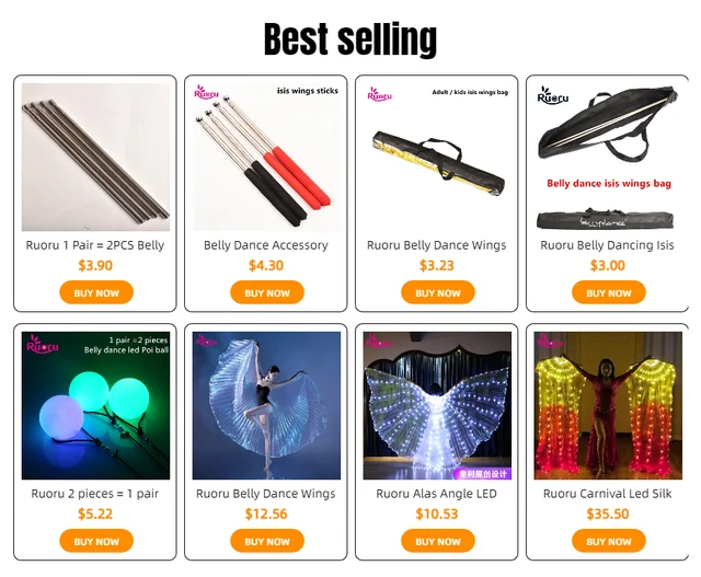 2 Bastoni Telescopici In Acciaio Inox Per Costume Di Danza Del Ventre - Ali Di Iside - Foto 8