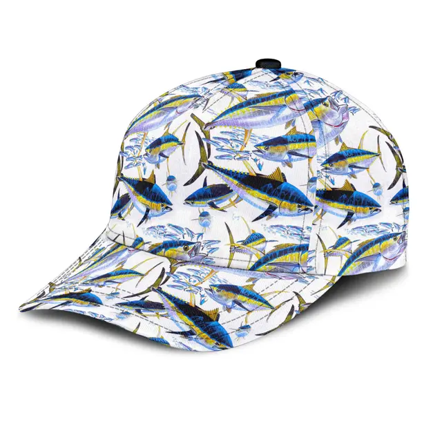 Tuna white fishing baseball cap – Tackle King