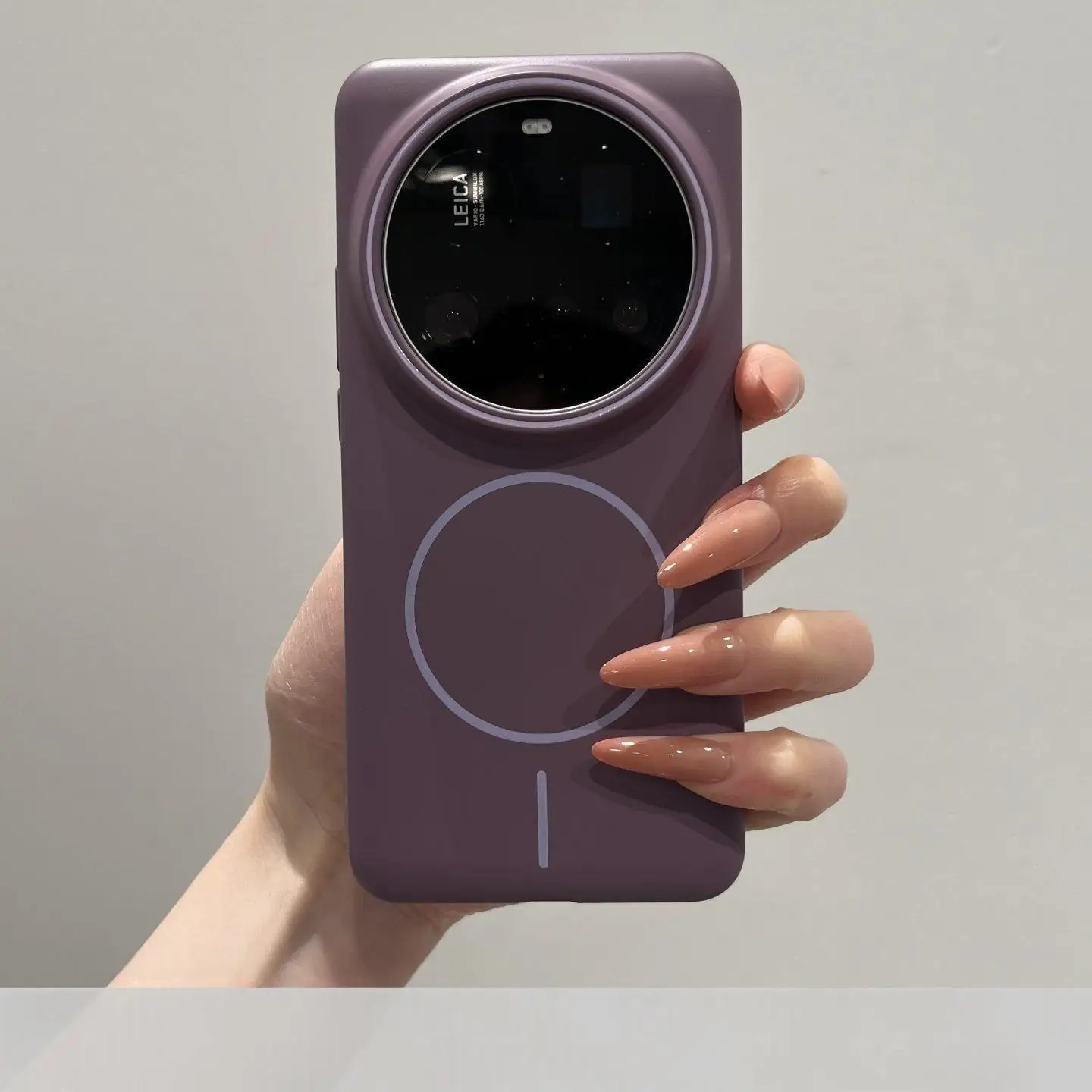 Luxury Soft Magnetic Frosted Phone Case with Circular Design