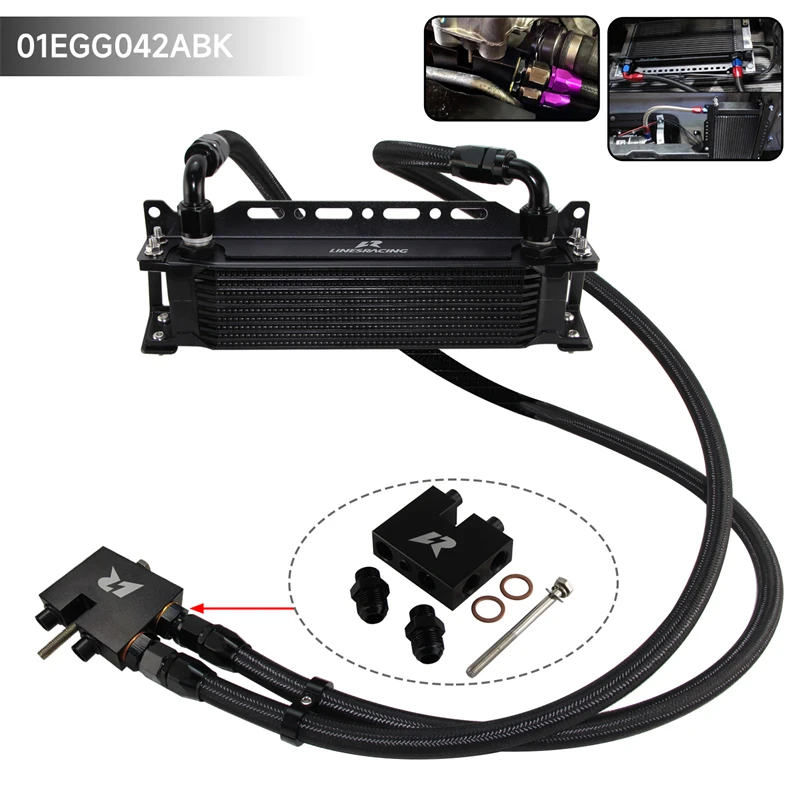 

10-22 Row AN10 Oil Cooler w/Bracket Hose Kit For BMW 3 Series N54 Engine 135i E82 335i E90 E92 E93 3.0L 2006-2011 Black
