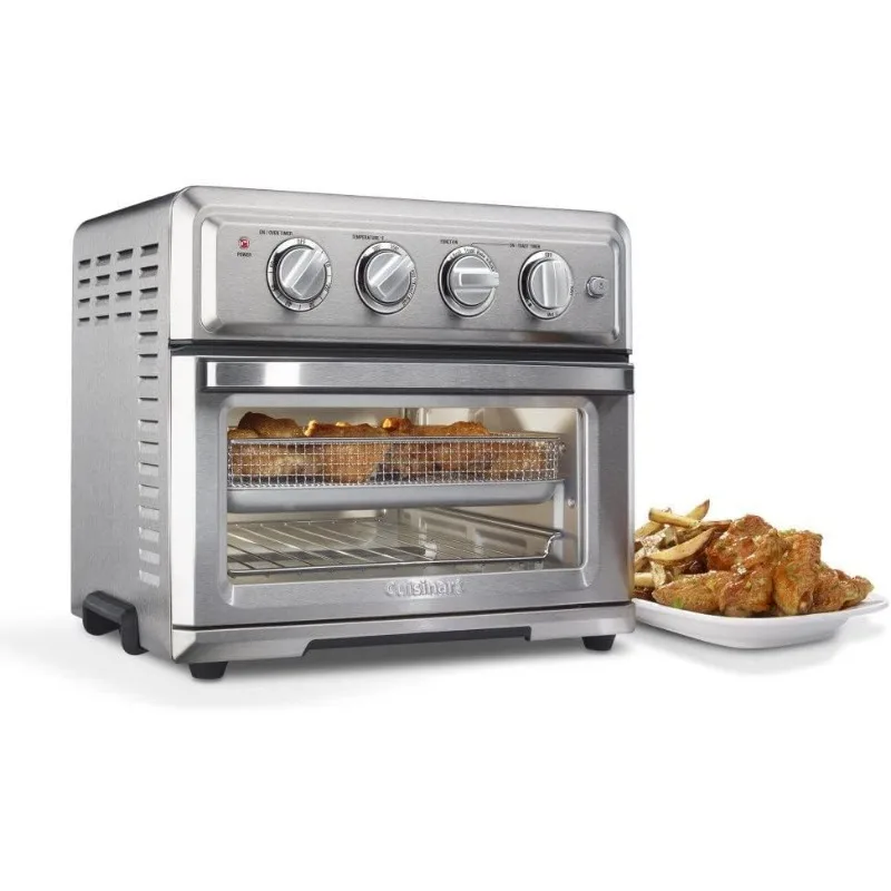 Air Fryer + Convection Toaster Oven by 7-1 Oven with Bake, Grill, Broil & Warm Options, Stainless Steel, TOA-60 3