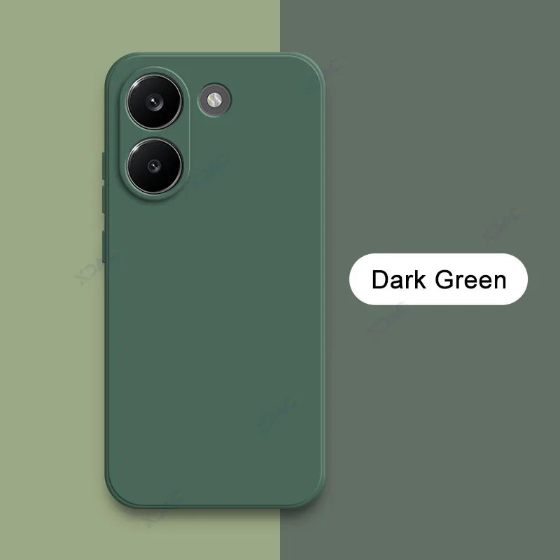 Minimalist Design Liquid Silicone Case with Camera Protection and Straight Edges