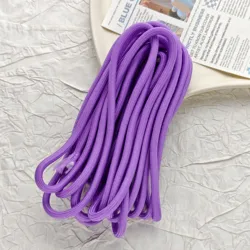 Vibrant 5mm Braided Polyester Rope for DIY Crafts and Home Sewing (Purple)