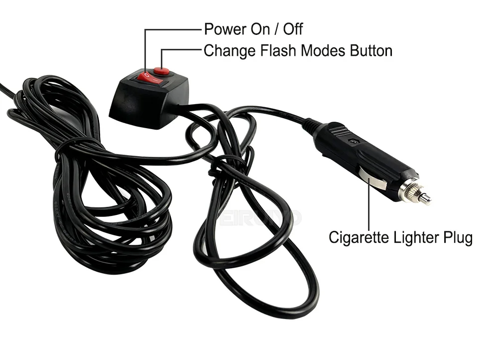 פס תאורה בר לדים כתום לבן עם קונטרולר מהבהב לפגוש רכב ביטחון