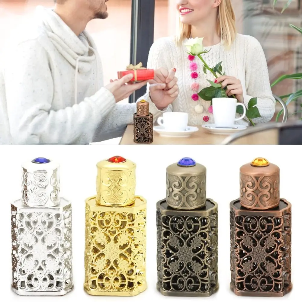 Durable Portable Retro Essence Bottle Empty Container Perfume Bottles Split Bottle Essential Oil Bottle bymondy drawstring bag 12pcs retro pouch durable string bags jewelry packing jute linen storage bottle holder