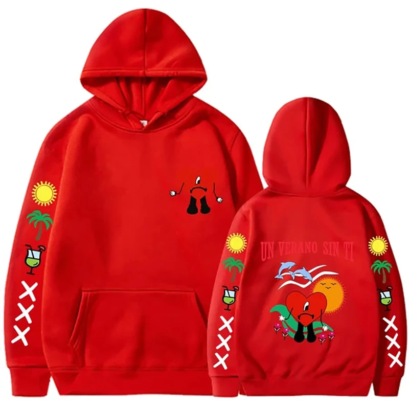 Funny Bad Bunny Hoodies Un Verano Sin Ti Print Men Woman Streetwear Hoodie Hooded Pullover Unisex Tracksuit Clothing Sweatshirts 4