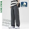 2025 Spring New 100% Cotton Casual Cargo Pants for Men Clothing Drawstring Solid Color Men Trousers YL905 1