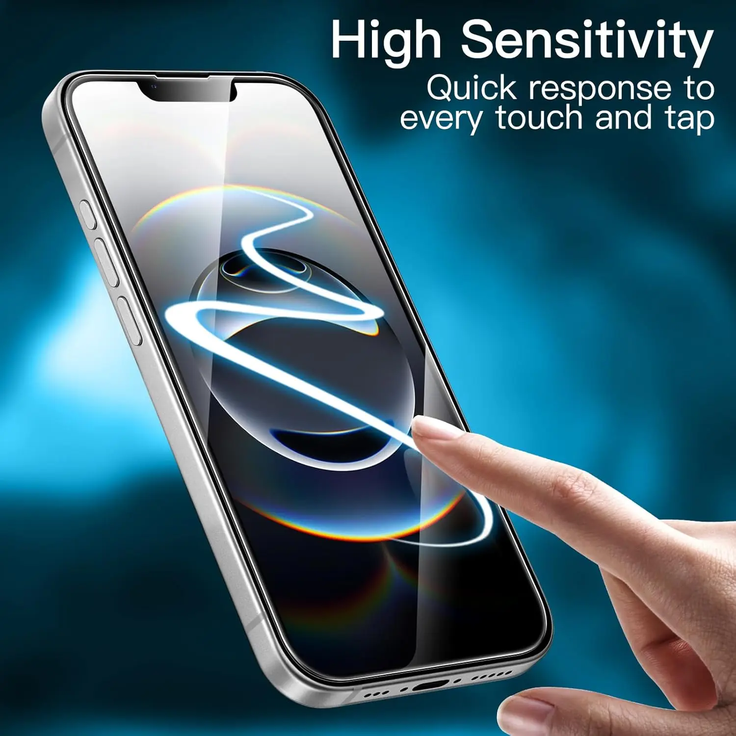 2-Pack Anti-Blue Full Coverage Tempered Glass Screen Protector