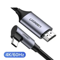 Ugreen USB C إلى HDMI كابل نوع C HDMI 3 محول ل ماك بوك باد برو 2018 USB-C HDMI محول USB نوع C HDMI
