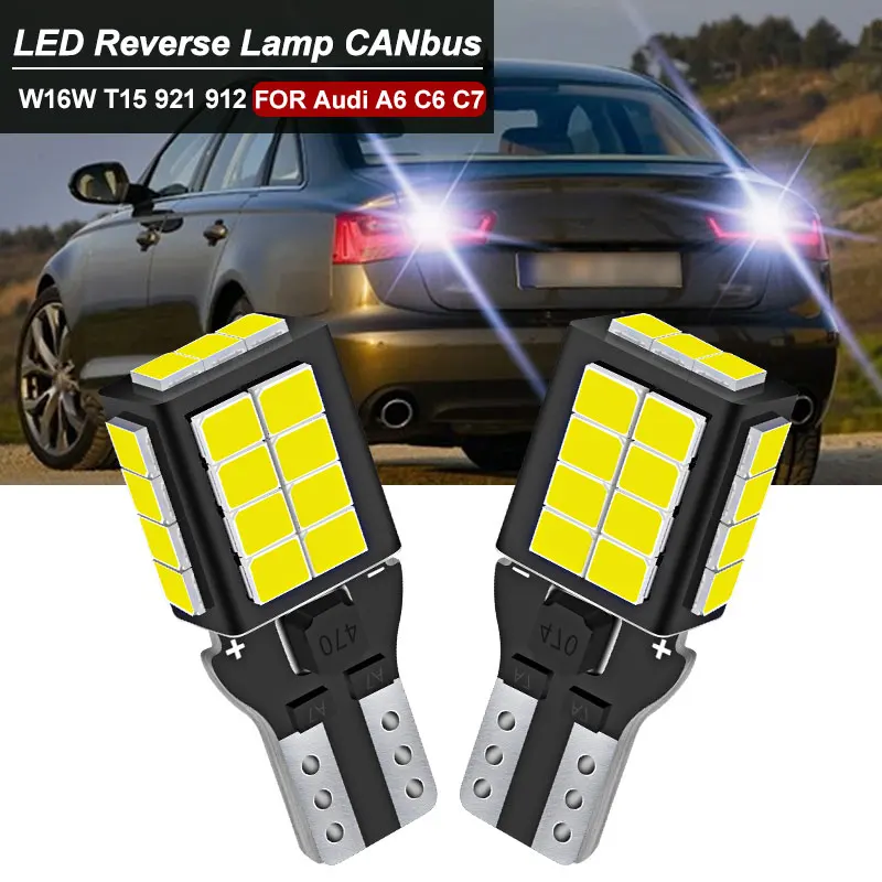 2 Pz Led Luce Di Retromarcia Canbus Nessun Errore Per Audi A6 C6 C7 2005 2006 2007 2008 2009 2010 2011 2012-2015 T15 W16W Lampada Di Backup