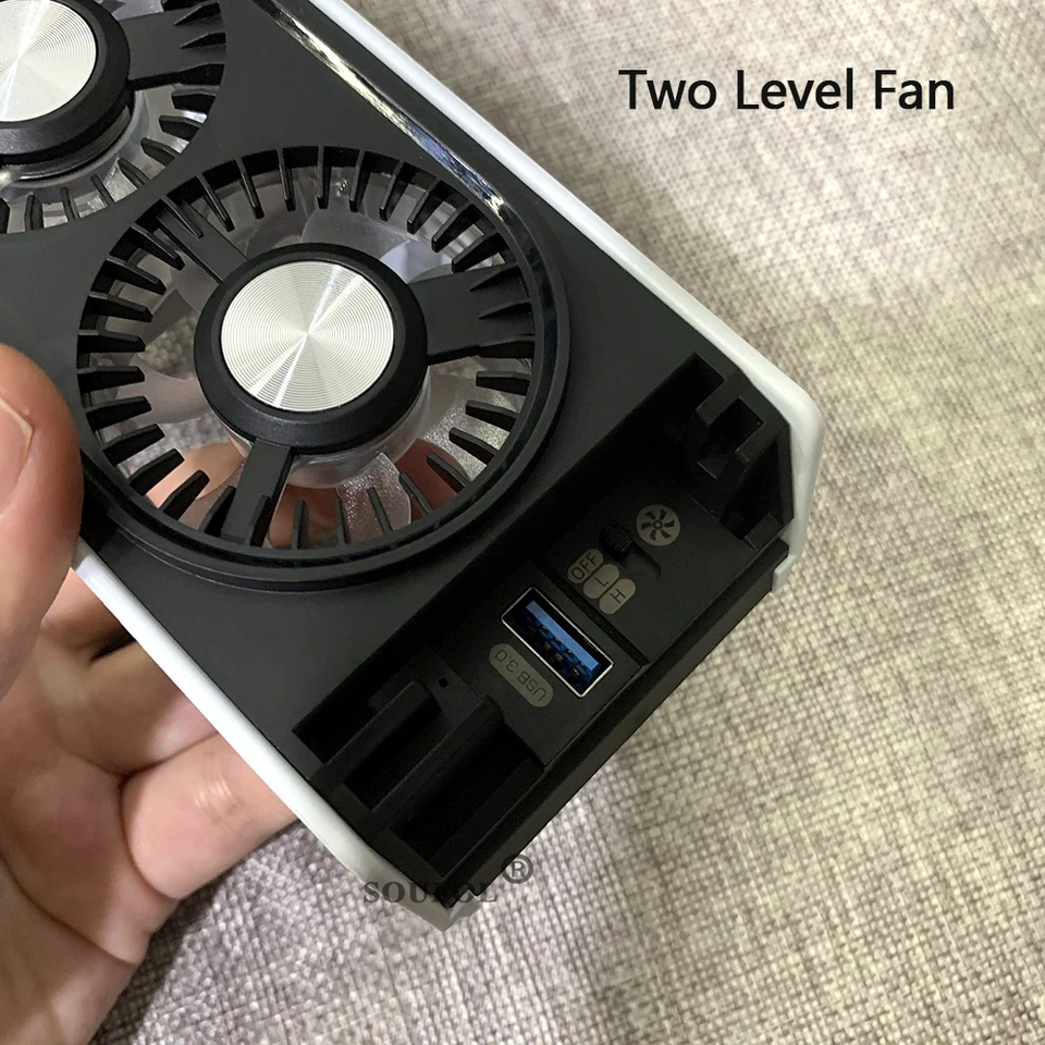 PS5-koeler, PS5-ventilator met HUIJUTCHEN ledlicht, stille ventilator met 3 ventilatoren en controller, USB-aansluiting, instelbare snelheid van de ventilator (Ps5 Slim PS5-koeler, PS5-ventilator met HUIJUTCHEN ledlicht, stille ventilator met 3 ventilatoren en controller, USB-aansluiting, instelbare snelheid van de ventilator (Ps5 Slim