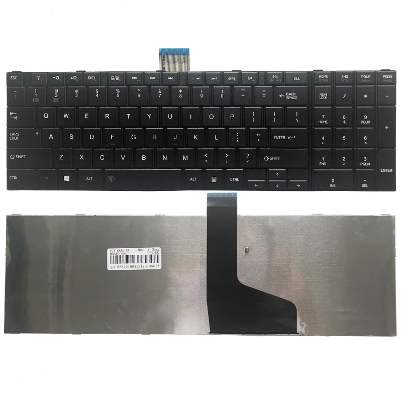 

NEW US keyboard for TOSHIBA SATELLITE C850 C850D C855 C855D L850 L850D L855 L855D L870 L870D US Black laptop keyboard