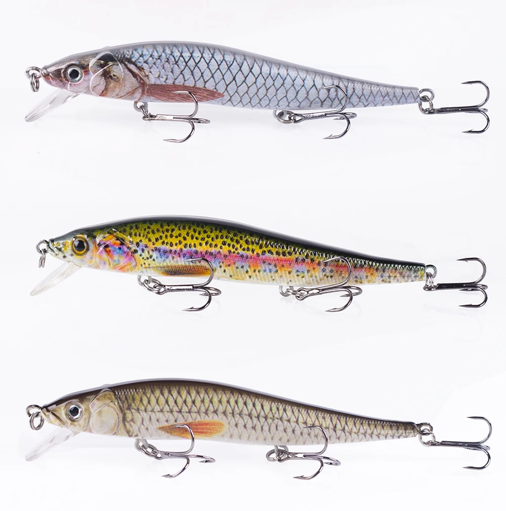 Hanlin 12 cm 13,5 g Bleistiftköder, lebensechte künstliche Swimbaits, schwimmender Hartplastikkörper, Minnow-Angelköder für Hechtbarsch-Gerät – Detail 9