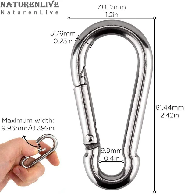 6 Pieces Screw Lock Keychain Heavy Duty Keychain Hook Clip Portable Durable  D Rings for Traveling Indoor Outdoor Accessories - AliExpress