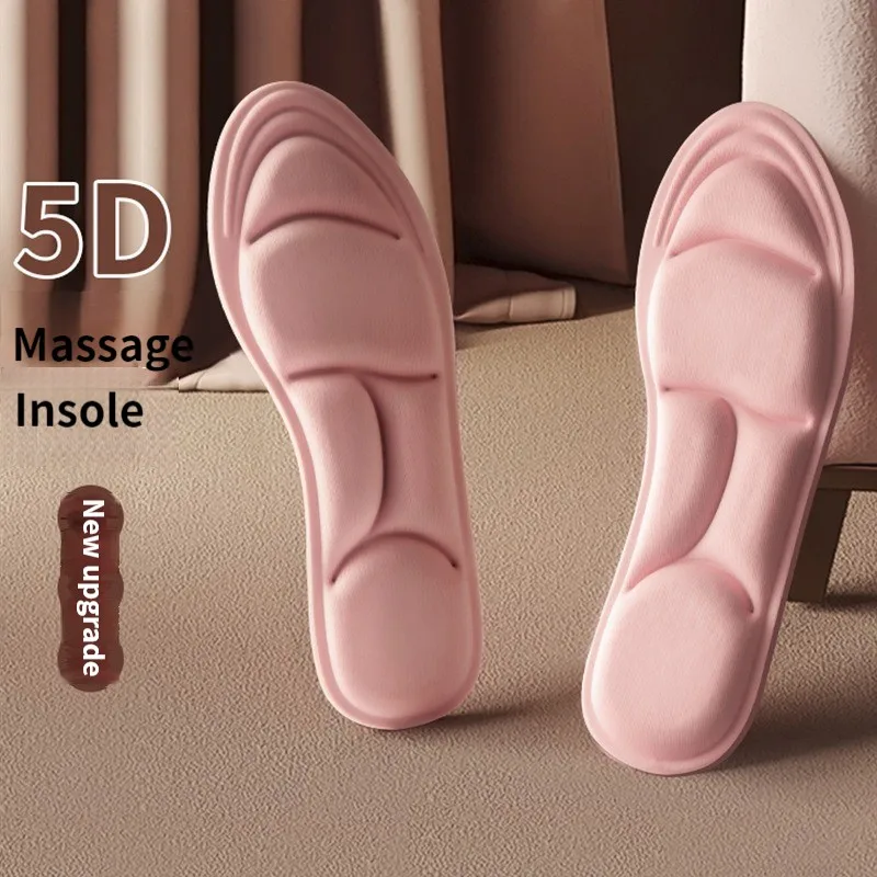  Memory Foam 5D Sport Insoles for Shoes Men Women Deodorant Breathable Cushion Running Insoles For Feet Care Orthopedic Insole 