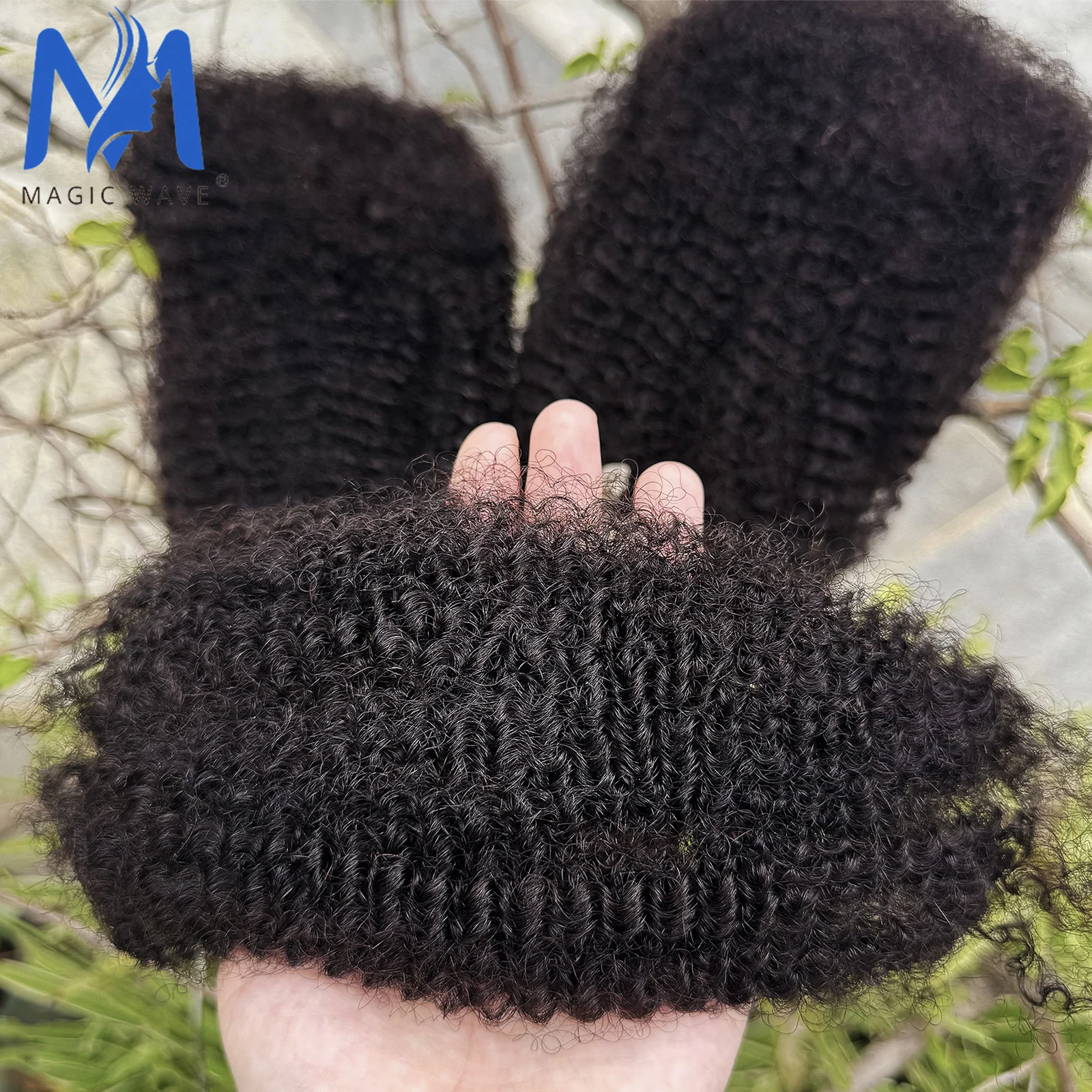 30g/Pack Natural Black Afro Kinkys Bulk Human Hair for Braiding 100% Kinky Curly Brazilian Remy Human Hair Bulk Extensions