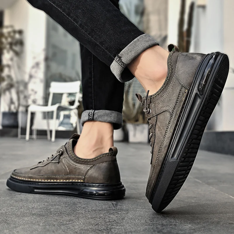 Scarpe casual in pelle da uomo Slip Comode in pelle Casual Trekking Walking Escursionismo leggero
_voghion.com