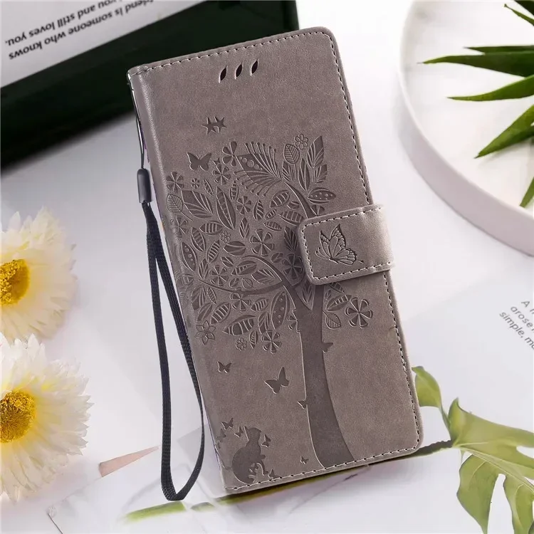 Elegant Leather Flip Stand Wallet Phone Case Cover