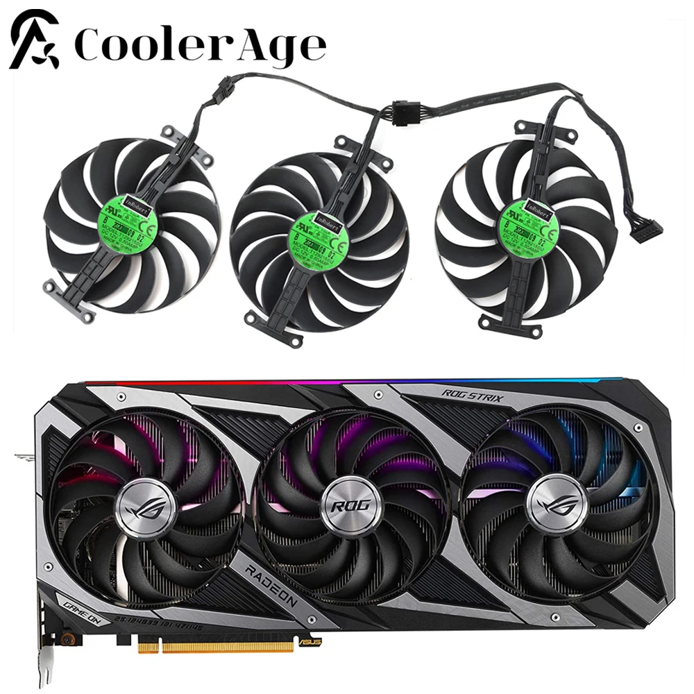 Dispositivo Di Raffreddamento Della Ventola Della Scheda Video Per Asus Rog Strix Geforce Rtx 3080 3070 3090 3080Ti 3060Ti 95Mm Rx 6700 6800 T129215Su