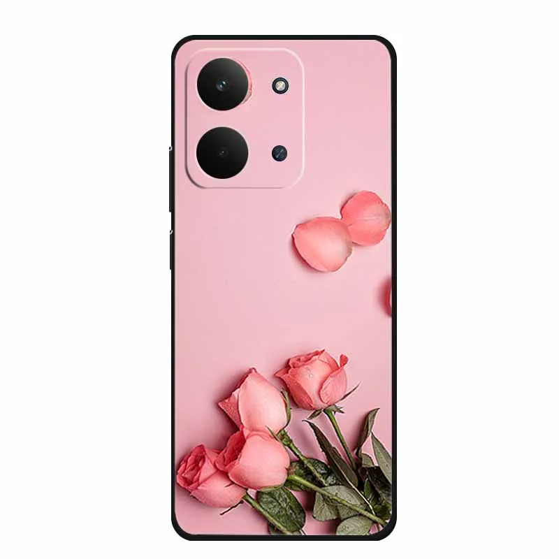Sleek Black Silicone Soft TPU Phone Case - Protective Back Cover