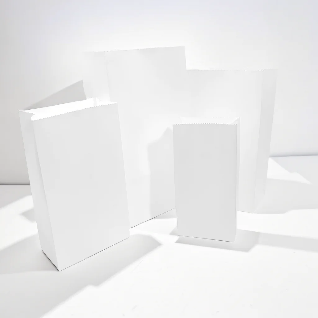 50/100pcs 화이트 소가죽 종이팩, 선물 팩, 베이킹 배달 팩, 포장 과자, 사탕 식품, 빵, 간식, 파티 포장