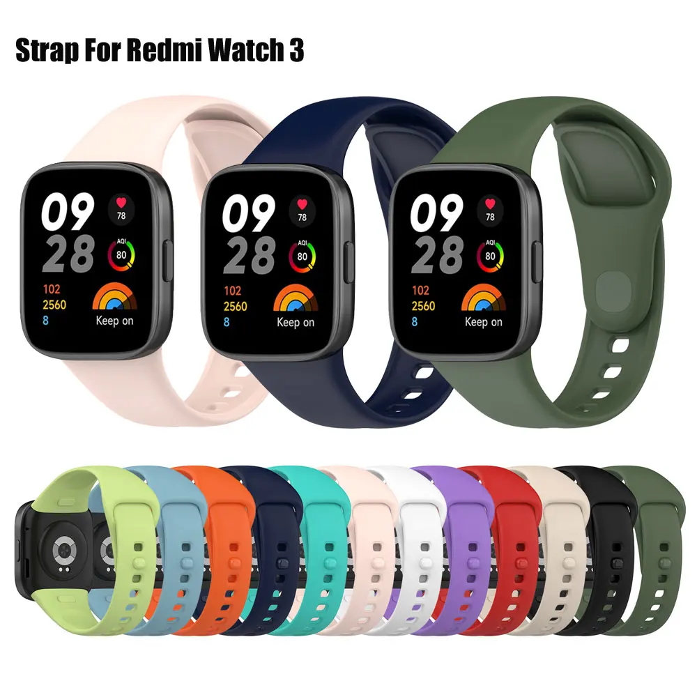 

Sillicone Wristband Strap For Xiaomi Redmi Watch3 Replacement Band Bracelet For Redmi Watch 3 WatchBand Accessories