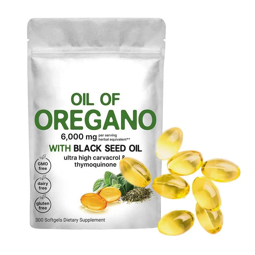 Oil Of Oregano Vitamin D3 K2 Supplement Soft Gels 6,000 Mg 300 Gummies Dietary Supplement