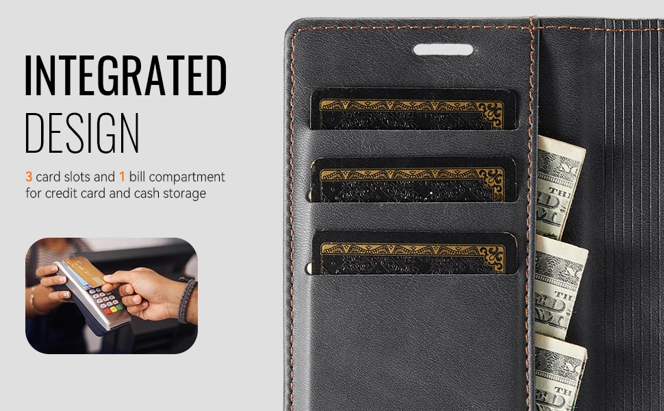 Leather Phone Case 2-in-1 Detachable Wallet Cover With Card Holder For Samsung Galaxy S25 Plus