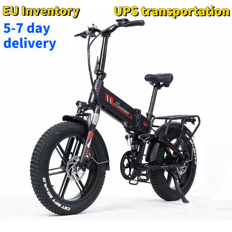 Randride Yx20M Bici Pieghevole Da 20 Pollici Elettrica 4.0 Fatbike Shimano 7 Velocità 1000W 17Ah E Bicicletta Con Ruota Integrata Per Il Ciclismo
