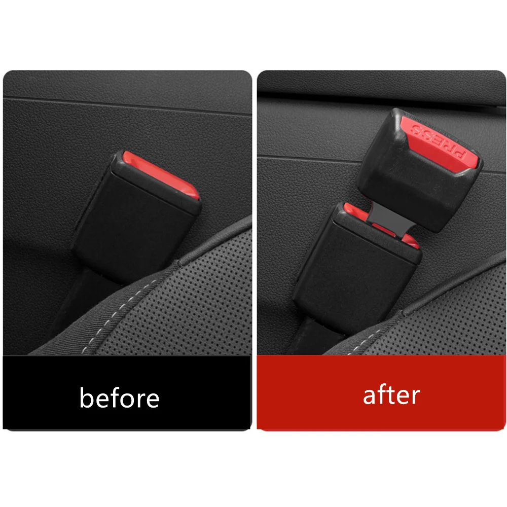 1PCS/2PCS Car Safety Seat Belt Clip Extender Seatbelt Lock Buckle Plug Thick Insert Socket Extension Safe Buckle Tool seat belt extender