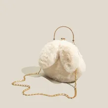 

Withered Elegant Plush Bag Messenger Bag Ins Blogger Vintage Cute texture single shoulder bag versatile handbag Party womens bag