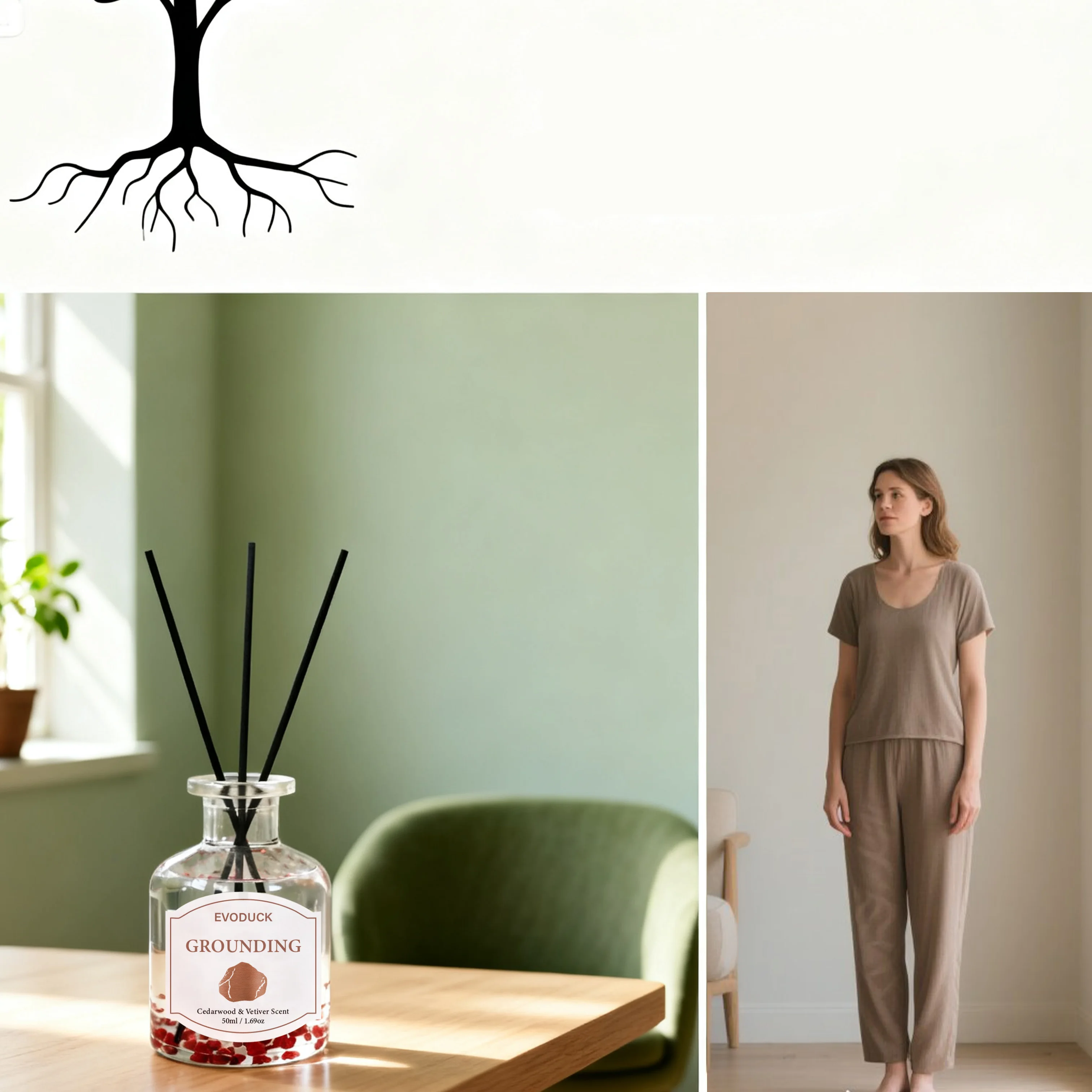50ml Flameless Home Law of Attraction Grounding Manifestation Fragrance Room Oil with Reed Diffuser Stick Air Freshener Deco Sf2df73007a8e496f971d92ddcc1569ebv
