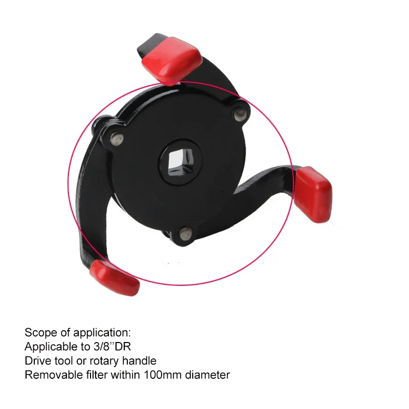 Oil Filter Wrench Universal 3 Jaw Tool Cars Oil Filter Removal Interface