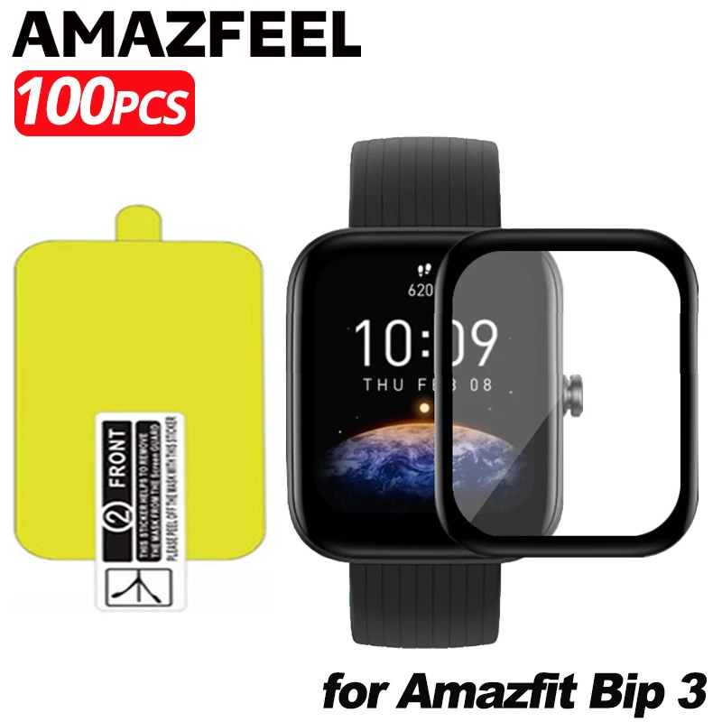 

100 шт., защитная 3d-пленка для Amazfit Bip 3/3 Pro